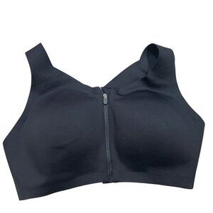 𝓛𝓾𝓵𝓾𝓵𝓮𝓶𝓸𝓷 Enlite Bra Zip Front 38DD Black Womens Sports Bra Ultralux Co